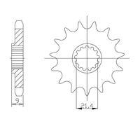 PIGNONE P520 Z14 DIS00520 KAWASAKI EX NINJA R 250 08/12