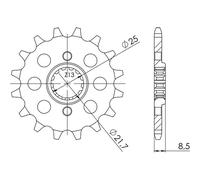 Pignone in acciaio 15 denti 520 KAWASAKI KLR (KL250D2>D22) 250 CC 85/05