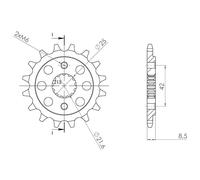 PIGNONE P520 Z15 DIS28404 CAGIVA RAPTOR 650 2001-2007