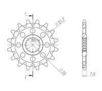 PIGNONE P520 Z16 DIS21601 KAWASAKI ZX6R NINJA EDF 636 13/16