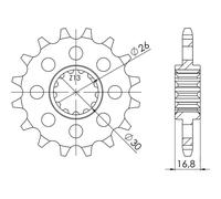 PIGNONE P525 - Z15 (DIS.20612) HONDA 650 CB F 14/16