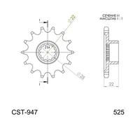 PIGNONE P525 - Z16 (DIS.00037) MV AGUSTA 675 F3 12/18