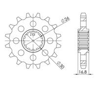 Supersprox Pignone 15 Denti Honda CBR 1000 RR, Fireblade, SC57, SC59, CST 333-15