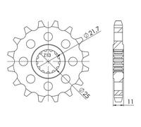 Pignone Supersprox Yamaha 530 x 15 per Moto Ricambi Accessori
