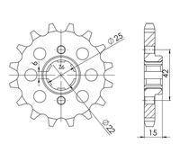 PIGNONE P530 - Z16 (DIS.20402) HONDA 400 NSR 85/86