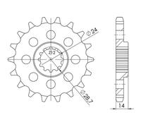 SGR Pignone Supersprox P530-D17 530 x 17 per Kawasaki ZRX 1100 (97-99) e 1200 (01-06)