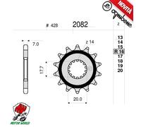 PIGNONE PASSO 428 OGNIBENE 16 DENTI PER KAWASAKI 85 YZ LW 5PAK 5PAM 2002 2003