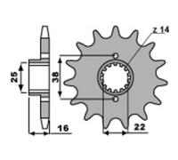 Pignone Pbr Acciaio Standard 2050-525 Per Moto Ricambi Accessori Parti