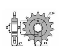 Pignone Pbr Acciaio Standard 2094-520 Per Moto Ricambi Accessori Parti
