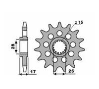 Pignone Pbr Acciaio Standard 2250-520 Per Moto Ricambi Accessori Parti