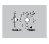 Pignone PBR Acciaio Standard 2298-428 per Moto Ricambi/Accessori