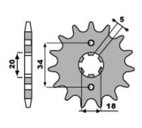 Pignone PBR Acciaio Standard 264-428 per Moto Ricambi/Accessori