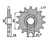 Pignone Pbr Acciaio Standard 345-520 Per Moto Ricambi Accessori Parti