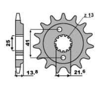 Pignone Pbr Acciaio Standard 346-525 Per Moto Ricambi Accessori Parti