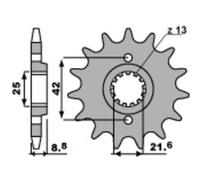 Pignone PBR Acciaio Standard 523-520 per Moto Ricambi Accessori