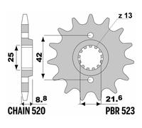 Pignone PBR Acciaio Standard 523-520 per Moto Ricambi Accessori