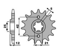 Pignone Pbr Acciaio Standard 571-530 Per Moto Ricambi Accessori Parti