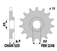 PIGNONE PBR KTM 13 DENTI ACCIAIO Z13 COD.1248 13 18NC