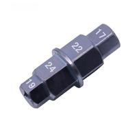 pignone per bicicletta Cassette e pignoni 1 pz 17 19 22 24 mm perno ruota anteriore moto chiave speciale per smontaggio strumento di riparazione a bussola esagonale perno ruota anteriore(Silver)