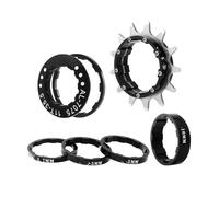 pignone per bicicletta Kit Di Conversione A Velocità Singola In Lega Di Alluminio + Acciaio Inossidabile, Nero, Rosso, Oro, Argento, 12T, 13T, 14T, Pignone Singolo Cassette e pignoni(13T Black)