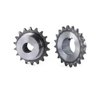 Pignone per catena a rulli， 08B Ruota dentata for trasmissione industriale 45 Ingranaggio a catena in acciaio 14-32 Denti 14-40mm(26 Teeth,22mm (keyway 6mm))
