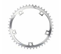 Pignone pista 5bra d.144 con 47 denti argento in alluminio 7075 per catena da 3.