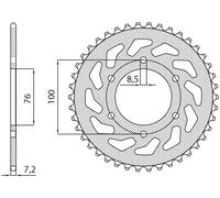 PIGNONE POSTERIORE 4513 48 YAMAHA YZF 125R '08-'15 (JTR1844.48) (CATEN