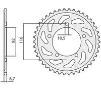 PIGNONE POSTERIORE 4542 41 KAWASAKI ZZR 1400 '06-'18 (JTR1493.41) (CAT