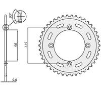 PIGNONE POSTERIORE 4552 48 KTM SX 65 '12-'15 (JTR894.48) (CATENA 420)