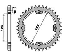 PIGNONE POSTERIORE 4588 39 C45 YAMAHA YFZ 450R '09-16, YFM 250/350/450/700