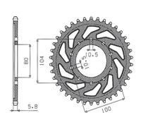 PIGNONE POSTERIORE 478 46 KAWASAKI ER6F/N (06-16), KLE 650 (07-16) (JTR478.46) (