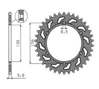 PIGNONE POSTERIORE 702 48 BETA 450/498/520 RR '10-14, GAS EC 125/200/250/30