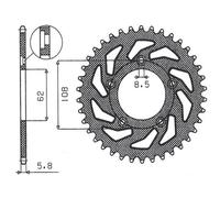 PIGNONE POSTERIORE 714 39 APRILIA RS 125 '93-'05 (JTR701.39) (CATENA 5