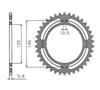 PIGNONE POSTERIORE 857 39 YAMAHA XT 600 '83-94, XT 600Z TENERE 84-89 (JTR85