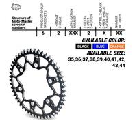 PIGNONE POSTERIORE ALLUMINIO T7075 (ERGAL) 4644 41 (464441) KTM SX 50/SX 50 MINI