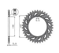 PIGNONE POSTERIORE IN ALLUMINIO (ERGAL) 270 48 YAMAHA YZ/YZF/WRF '99-'