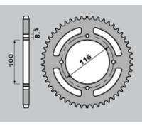 PIGNONE POSTERIORE IN ALLUMINIO VERDE 467 52 KAWASAKI KX 80 '98-'00, K