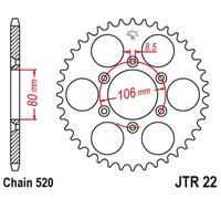PIGNONE POSTERIORE JT 3560 45 APRILIA SX 125 '08-'12, MX 125 '04-