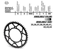 Moto Master Corona Moto Offroad Racing 415-41T in Acciaio ultraleggero e resistente