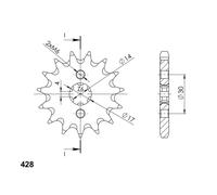 Pignone Supersprox Aprilia 428 x 13 per Moto Ricambi Accessori Pezzi