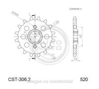 Supersprox Honda 520x14 Cst306x14 Front Sprocket Argento 14t