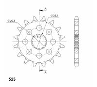 Supersprox Honda 525x17 Cst1186x17 Front Sprocket Argento 17t