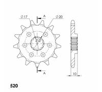 Pignone Supersprox Husqvarna 520 X 13 Per Moto Ricambi Accessori Parti