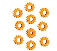 Pignoni del mandrino 10 pz Ingranaggio In Plastica 3mm 4mm Foro D 0.5 Modulo 15 Denti Denti Dritti Gear 8.4mm Diametro 6mm Spessore 0.5M 15T Ingranaggio Motore Ingranaggi dell'albero(Orange,4MM BORE)