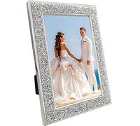 PIGPIGFLY Cornice Foto in Vetro, Cornice per Foto da Sposa, Cornice per Foto Glitterata, per Foto di Bambini, Foto di Famiglia e Foto di Matrimonio, Regalo 20x25cm