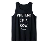 Pigro Halloween Costume Camicia Finta Io Sono Un Mooo Mucca Canotta