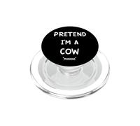 Pigro Halloween Costume Camicia Finta Io Sono Un Mooo Mucca PopSockets PopGrip per MagSafe