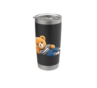 Pigro Teddy Bear Rilassante Pose Forme Mania Bicchiere termico in acciaio inox doppia parete
