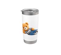 Pigro Teddy Bear Rilassante Pose Forme Mania Bicchiere termico in acciaio inox doppia parete