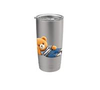 Pigro Teddy Bear Rilassante Pose Forme Mania Bicchiere termico in acciaio inox doppia parete